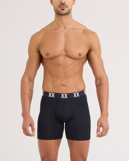 SAXX Boxershorts Multisport Mesh Boxer Brief Fly XX schwarz Herren - 1 Stück